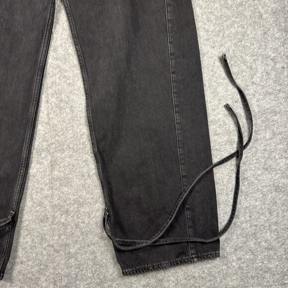 Rag & Bone Jeans Womens 29 Black Denim Baggy Wide Leg Grunge Hip Hop Goth - Picture 15 of 16